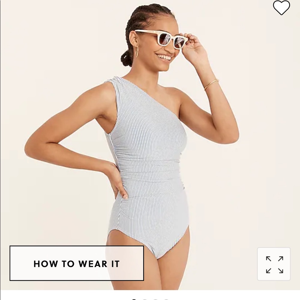 Jcrew seersucker swimsuit, size 8, worn once.